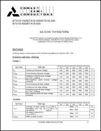 BTX18-100 datasheet: 100V silicon thyristor BTX18-100