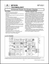 MTV021N24 datasheet: Enhanced super on-screen-display MTV021N24