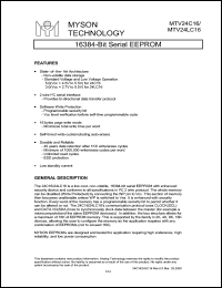 MTV24C16 datasheet: 16384-bit serial EEPROM MTV24C16