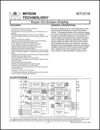 MTV018N24 datasheet: Super on-screen-display MTV018N24