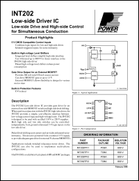 INT202TFI2 datasheet: 800V low-side driver IC INT202TFI2