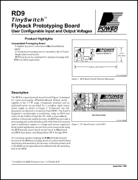 RD9 datasheet: Flyback prototyping board RD9
