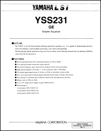 YSS231-D datasheet: Graphic egualizer YSS231-D