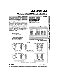 DG300CJ datasheet: Dual, TTL compatible CMOS analog switche DG300CJ