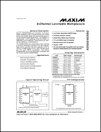 DG528CK datasheet: 8-channel latchable multiplexer DG528CK