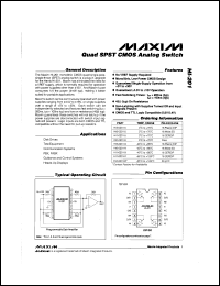 HI3-0201-5 datasheet: Quad SPST CMOS analog switch HI3-0201-5