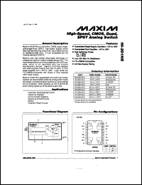 HI0-0201HS-6 datasheet: High-speed, CMOS, quad, SPST analog switch HI0-0201HS-6