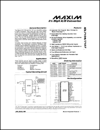 ICL7106CQH datasheet: 3 1/2 digit a/d converter ICL7106CQH