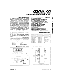 MAX7129CQH datasheet: 4-1/2 digit single-ship A/D converter with LCD driver MAX7129CQH