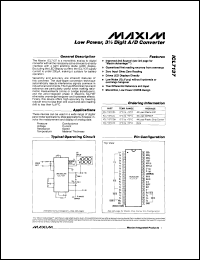 ICL7137CPL datasheet: Low power, 3-1/2 digit A/D converter ICL7137CPL