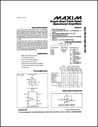 ICL7611ACPA datasheet: Single operational amplifier, 2mV ICL7611ACPA