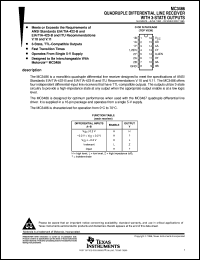 MC3486DR datasheet:  QUADRUPLE DIFFERENTIAL LINE RECEIVER WITH 3-STATE OUTPUTS MC3486DR