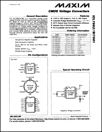 ICL7662CPA datasheet: CMOS voltage converter ICL7662CPA