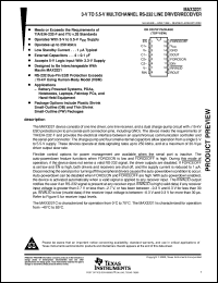 MAX3221CDBR datasheet:  3-V TO 5.5-V MULTICHANNEL RS-232 LINE DRIVER/RECEIVER MAX3221CDBR