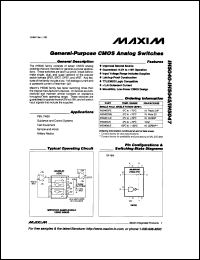 IH5041C/D datasheet: General-purpose CMOS analog switch. Dual, single pole, single throw (Dual SPST) IH5041C/D