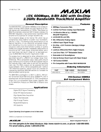 MAX1093AEEG datasheet: 250ksps, +3V, 4-channel single-ended/2-channel pseudo-differential, 10-bit ADCs with +2.5V reference and parallel interface. INL (LSB) 0.5 MAX1093AEEG