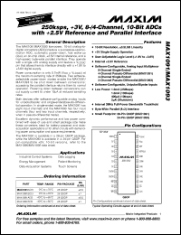 MAX1106CUB datasheet: Single-chip, low-power, serial 8-bit ADC MAX1106CUB