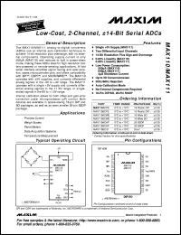 MAX1108EUB datasheet: Single-supply, low-power, 2-channel, serial 8-bit ADC MAX1108EUB