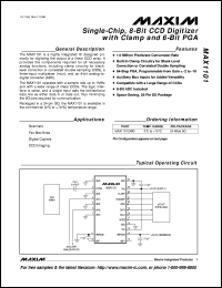 MAX1110CCP datasheet: 2.7 V, low-power, multichannel, serial 8-bit ADC. 8-channel single-ended or 4-channel differential inputs MAX1110CCP