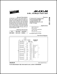 MAX1161ACWI datasheet: 10-bit, 40 Msps, TTL-output ADC MAX1161ACWI