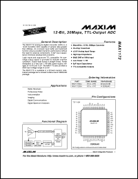 MAX1201EMH datasheet: +5V single-supply, 2.2Msps, 14-bit self-calibrating ADC MAX1201EMH