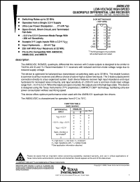 AM26LV32CDR datasheet:  LOW-VOLTAGE HIGH-SPEED QUADRUPLE DIFFERENTIAL LINE RECEIVER AM26LV32CDR