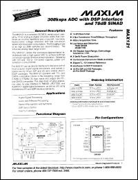 MAX1242BESA datasheet: +2.7V to +5.25V, low-power, 10-bit serial ADCs in SO-8. INL (LSB) +1 MAX1242BESA