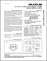 MAX1248ACEE datasheet: +2.7V to 5.25V, low-power, 4-channel, serial 10-bit  ADC. INL (LSB) +1/2,-1/2 MAX1248ACEE
