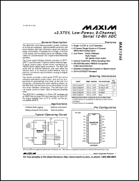 MAX125ACAX datasheet: 2x4-channel, simultaneous-sampling 14-bit DAS. INL (LSB) +2,-2 MAX125ACAX