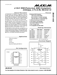 MAX144ACPA datasheet: +2.7 V, low-power, 2-channel, 108 ksps, serial 12-bit ADC. INL(LSB) +-0.5 MAX144ACPA