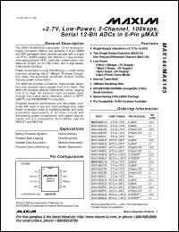 MAX1459C/D datasheet: 2-wire, 4-20 mA smart signal conditioner. MAX1459C/D