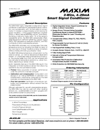 MAX1478C/D datasheet: 1% accurate, digitally trimmed, rail-to-rail sensor signal conditioner. MAX1478C/D