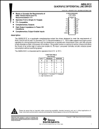 AM26LS31CDR datasheet:  QUADRUPLE DIFFERENTIAL LINE DRIVER AM26LS31CDR