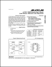 MAX154BCNG datasheet: CMOS high-speed 8-bit ADC with multiplexer and reference. Error (LSB) +,-1 MAX154BCNG