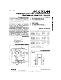 MAX157BCUA datasheet: +2.7V, low-power, 2-channel, 108ksps, serial 10-bit ADC in 8-pin microMAX. INL (LSB) +,- 1 MAX157BCUA