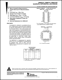 AM26C31CDBR datasheet:  QUADRUPLE DIFFERENTIAL LINE DRIVER AM26C31CDBR