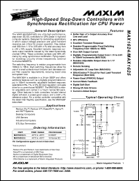 MAX1630CAI datasheet: Multi-output, low-noise power-supply controller for notebook computers. MAX1630CAI