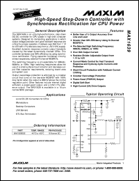 MAX1644EAE datasheet: 2A, low-voltage, step-down regulator with synchronous rectification and intemal switches MAX1644EAE