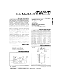 MAX1705C/D datasheet: 1-cell to 3-cell, high-current, low-noise, step-up DC-DC converter with linerar regulator. MAX1705C/D