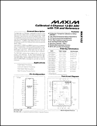 MAX187ACPA datasheet:  +5V, low-power, 12-bit serial ADC. Error(LSB) +-1/2. MAX187ACPA