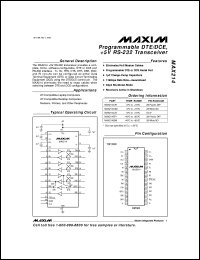 MAX221ECAE datasheet: +-15kV ECD-protected, +5V, 1microA, single RS-232 transceiver with AutoShutdown. MAX221ECAE