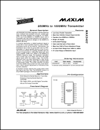 MAX24276EAI datasheet: 900 MHz image-reject receiver with transmit mixer. MAX24276EAI