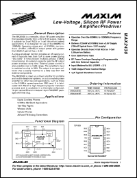 MAX2471EUT-T datasheet: 10 MHz to 500 MHz VCO buffer amplifier with differential outputs. MAX2471EUT-T