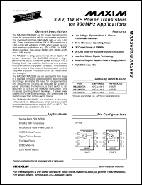 MAX2633EUK-T datasheet: VHF-to-microwave, +3V, general-purpose amplifier MAX2633EUK-T