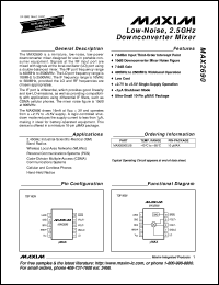 MAX291CPA datasheet: 8th-order, lowpass, switched-capacitor filter. MAX291CPA