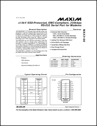 MAX3209ECUU datasheet: +-15kV ESD-protected, 12V, dual RS2342 serial port with low-power standby for motherboards/desktops. MAX3209ECUU