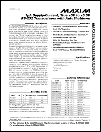 MAX3244EEWI datasheet: +-15kV ESD-protected, 1microA, 1Mbps, 3.0V to 5.5V, RS-232 transceiver with autoshutdown plus. MAX3244EEWI