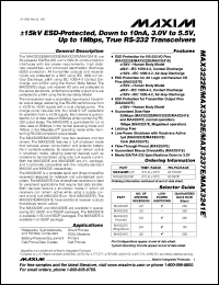 MAX3238CAI datasheet: +3.0V to +5.5V, 1microA, up to 250kbps, true RS-232 transceiver with autushutdowd plus. MAX3238CAI