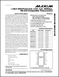 MAX335EWG datasheet: Serial controlled, 8-channel SPST switch. MAX335EWG