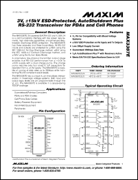 MAX350EPN datasheet: Serially controlled, low-voltage, dual 4-channel multiplexer MAX350EPN
